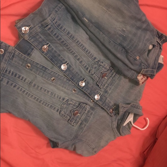 True Religion Blue Jean distress jacket. - Picture 3 of 3